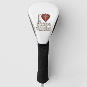Funda Para Palo De Golf Amo a Jesús Grabado Vintage Diseño de Camiseta de 