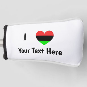 Funda Para Palo De Golf Amo (Corazón de la Diáspora Africana) Texto Person