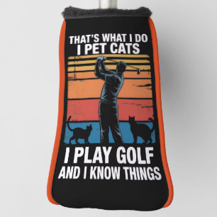 Funda Para Palo De Golf Amo Gatos Juegan Golf & Conocen Cosas Gato Golfist