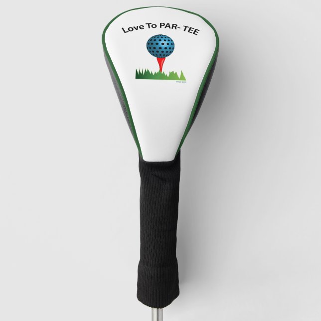 Funda Para Palo De Golf Amor a Par-Tee, divertida oferta de golf (Anverso)