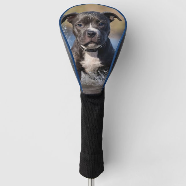 Funda Para Palo De Golf Amueblado De Cachorros En El Mar, (Anverso)