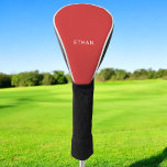 Funda Para Palo De Golf Añada su rojo conocido del |<br><div class="desc">Añada su nombre en las cubiertas de encargo de la cabeza del golf.</div>