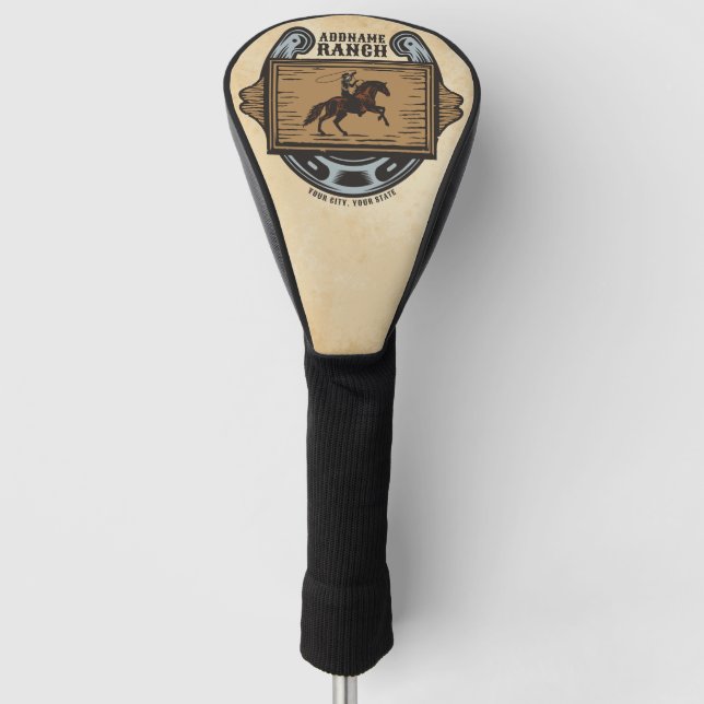Funda Para Palo De Golf AÑADIR A Vaquero DOMICILIO Rancho de Caballo de Fa (Anverso)