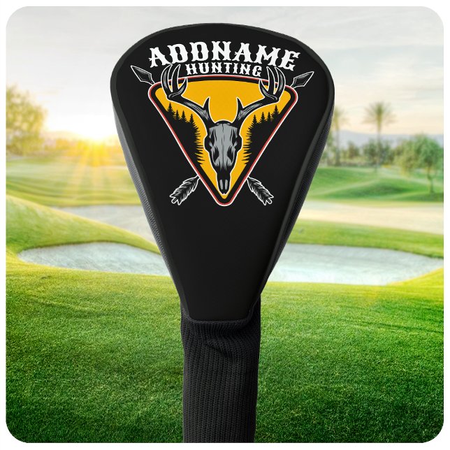 Funda Para Palo De Golf AÑADIR NOMBRE Hunter Elk Skull Big Antlers Caza de (Subido por el creador)