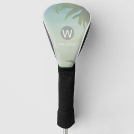 Funda Para Palo De Golf Añadir su nombre Monograma tropical