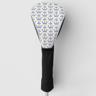 Funda Para Palo De Golf Ancla Azul Conchas Marinas Purpura Estrella de Mar