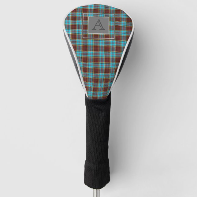 Funda Para Palo De Golf ANDERSON TARTAN Monogram Golfers Golfing (Anverso)