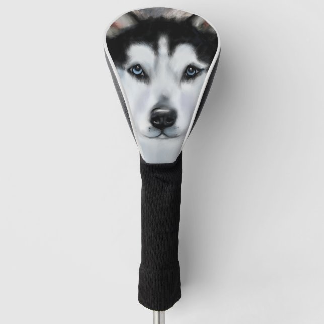 Funda Para Palo De Golf Ángel Alaskan Malamute (Anverso)