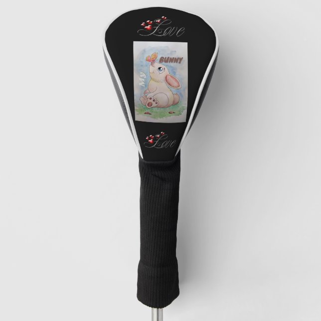 Funda Para Palo De Golf Animación de personalizado Bunny (Anverso)