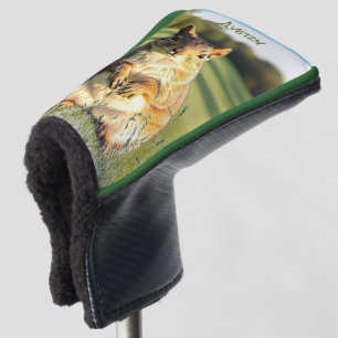 Funda Para Palo De Golf Animal Ardilla Zorra - con iniciales o nombre - Pu