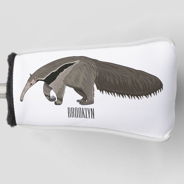 Funda Para Palo De Golf Anteater personalizado ilustracion (Anverso)