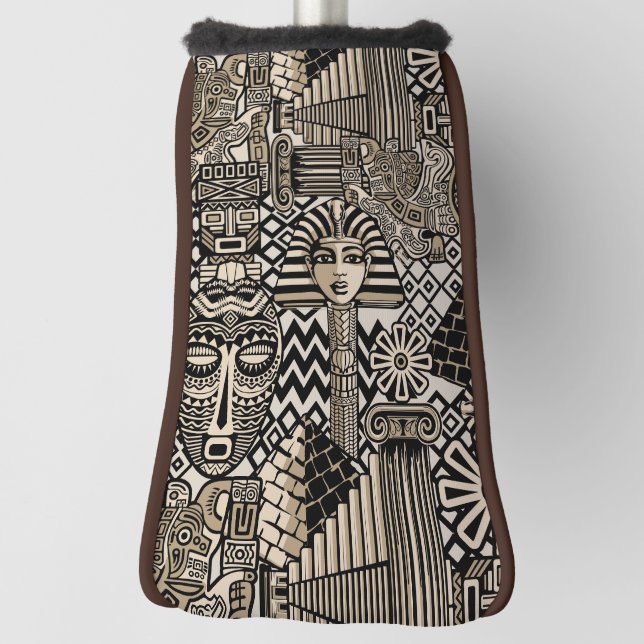 Funda Para Palo De Golf Antiguos Símbolos Históricos Estilo Tatuaje (Girar 90)