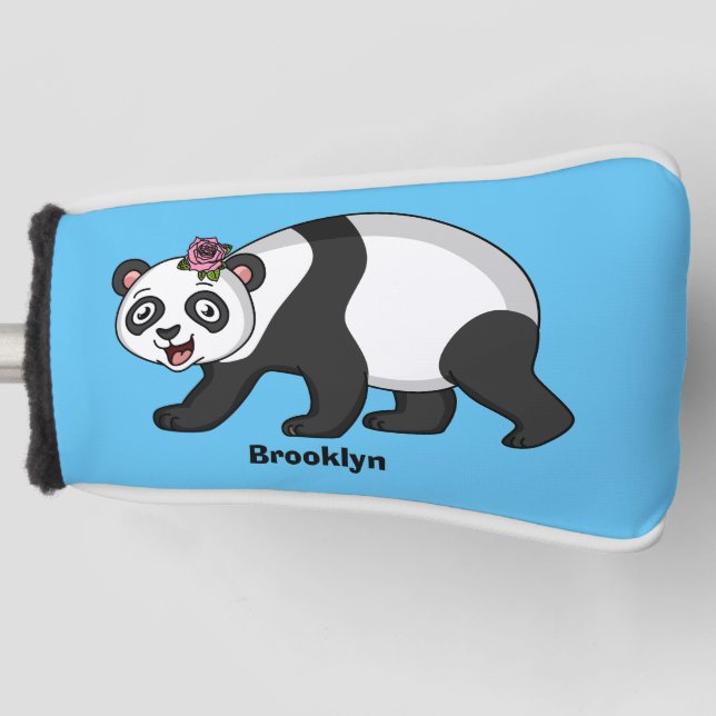 Funda Para Palo De Golf Aoso panda alegre y lindo con personalizado de flo (Anverso)