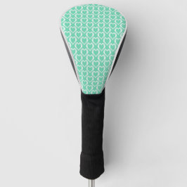 Funda Para Palo De Golf Aquamarine White Hearts Pattern
