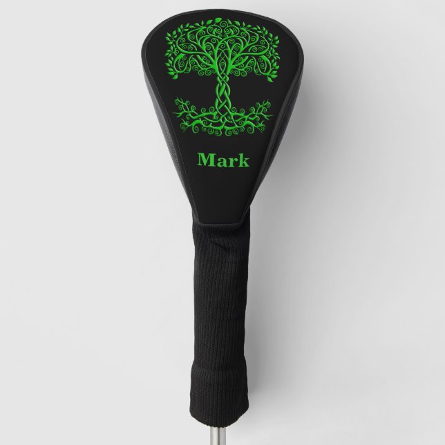 Funda Para Palo De Golf Árbol Celta Verde De La Vida (Anverso)