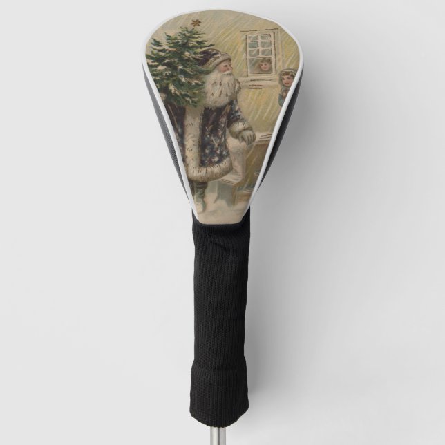 Funda Para Palo De Golf Árbol de navidad de nieve de Santa Rosa (Anverso)