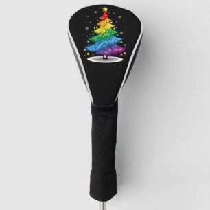 Funda Para Palo De Golf Árbol de Navidad Gay LGBT Orgullo Arcoíris Feliz N