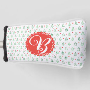 Funda Para Palo De Golf Árbol de Navidad rojo y verde