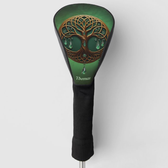 Funda Para Palo De Golf Árbol estilizado de vida (Anverso)