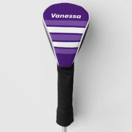 Funda Para Palo De Golf Arboleda de Vid Retró con Franjas y Nombre