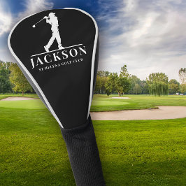 Funda Para Palo De Golf Arco de golf personalizado en monograma blanco neg
