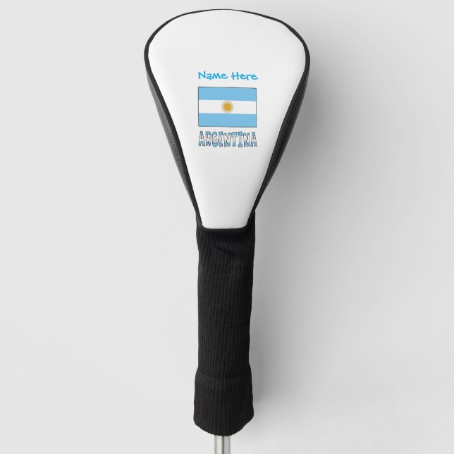 Funda Para Palo De Golf Argentina: Bandera azul personalizada (Anverso)