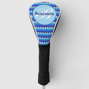 Funda Para Palo De Golf Argyle Azul, Azul Marino, Azul Cielo, Azul Pálido 