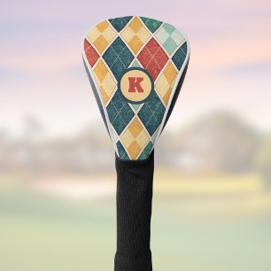 Funda Para Palo De Golf Argyle Vintage RetroHarlequin con Monograma Inicia