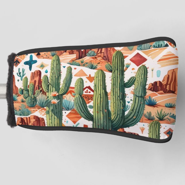 Funda Para Palo De Golf Arizona temática con Cactus (Anverso)