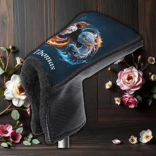 Funda Para Palo De Golf Armonía elemental, yin y yang de la naturaleza.