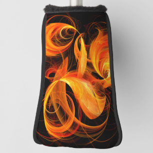 Funda Para Palo De Golf Arte abstracto de bola de fuego