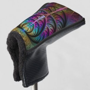 Funda Para Palo De Golf Arte abstracto fractal colorido alucinante