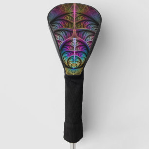 Funda Para Palo De Golf Arte abstracto fractal colorido con patrones aluci