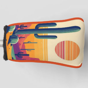 Funda Para Palo De Golf Arte colorido del desierto del sudoeste