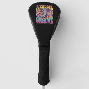 Funda Para Palo De Golf Arte de arcoíris retro de los 70 hippie groovy lin