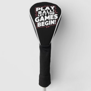 Funda Para Palo De Golf Arte de cita deportiva Play Ball en negrita