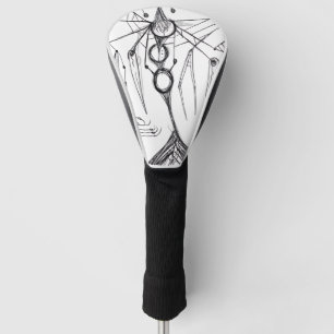 Funda Para Palo De Golf Arte de Fantasía Anime Oscura Cuervo y Demonio