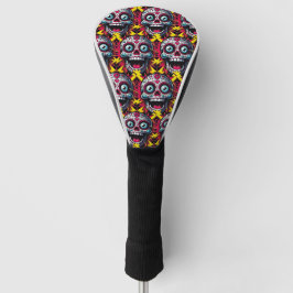 Funda Para Palo De Golf Arte de la calavera del azúcar - Sintiendo el Día