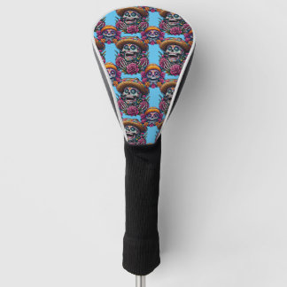 Funda Para Palo De Golf Arte de la calavera del azúcar - Vibrante Día de l