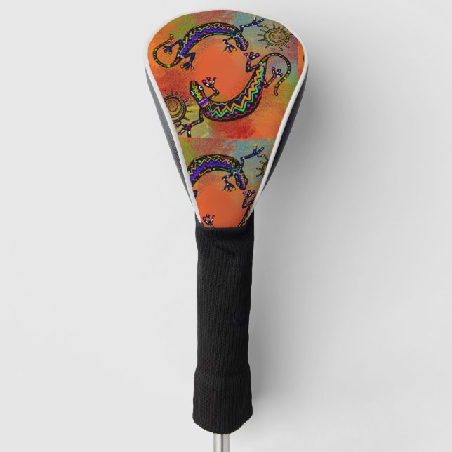 FUNDA PARA PALO DE GOLF ARTE DE LAGARTO SUDOESTE     (Anverso)