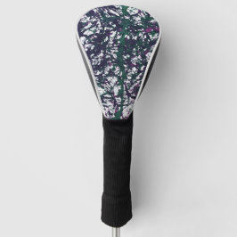 Funda Para Palo De Golf Arte de mármol púrpura, verde y rosa