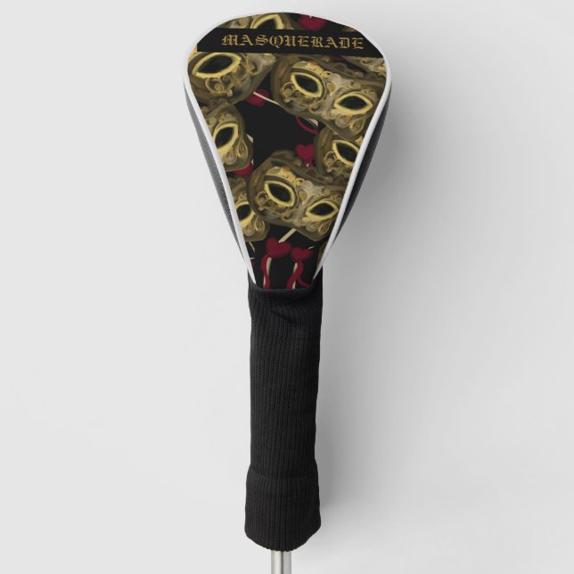 FUNDA PARA PALO DE GOLF ARTE DE MÁSCARAS      (Anverso)