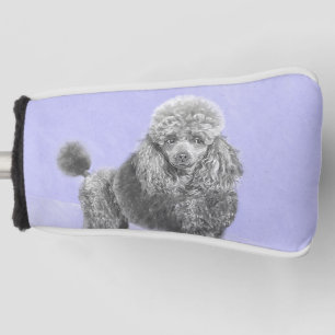 Funda Para Palo De Golf Arte de perro azul grisáceo de juguete en miniatur
