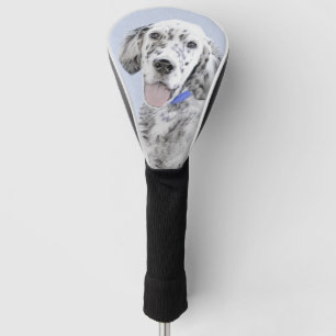 Funda Para Palo De Golf Arte de perro pintado azul Belton en inglés