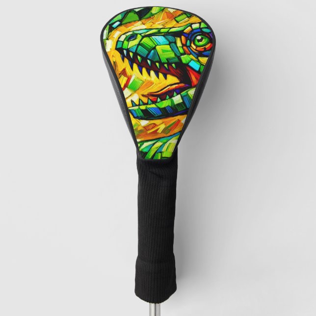 Funda Para Palo De Golf Arte Dinosaurio (Anverso)