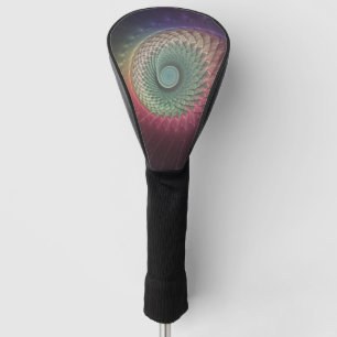 Funda Para Palo De Golf Arte fractal moderno abstracto y colorido de carac