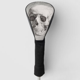 Funda Para Palo De Golf Arte gráfico de cráneo: diseño de tinta minimalist
