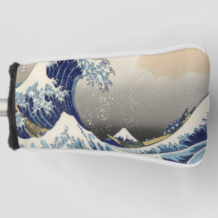 Funda Para Palo De Golf arte japonés vintage paisaje oceánico gran ola