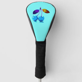 Funda Para Palo De Golf Arte pop con cerezas azules brillantes
