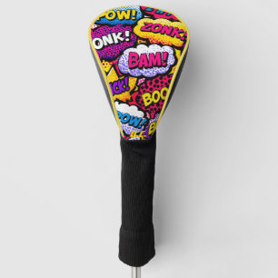 Funda Para Palo De Golf Arte Pop de Cómic Colorido Gráfico de Golf Diverti